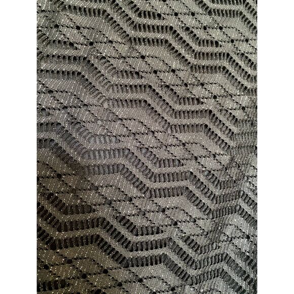 GNU NWT Black Sparkle Fringe Crochet Shift Dress, Size Medium, MSRP $60 - Picture 9 of 9